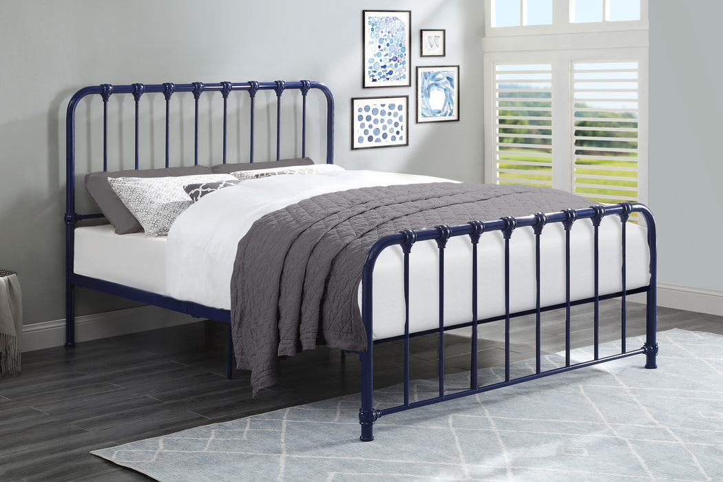 Bethany Full Platform Bed in Blue - 1571BUF-1