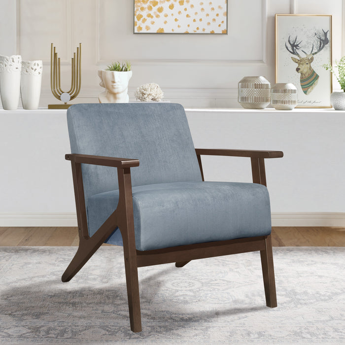 August Accent Chair in Blue - 1031BGY-1