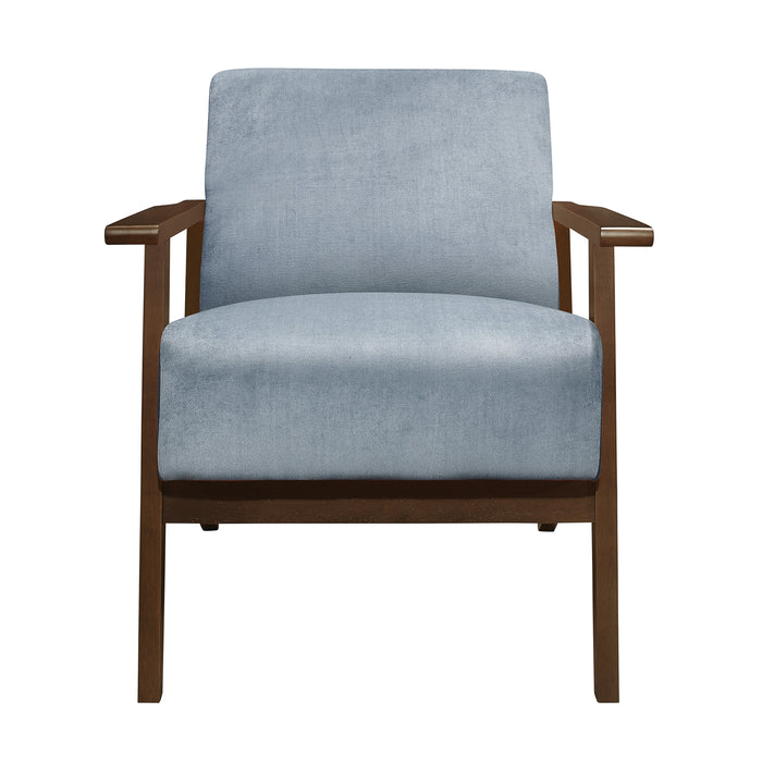 August Accent Chair in Blue - 1031BGY-1