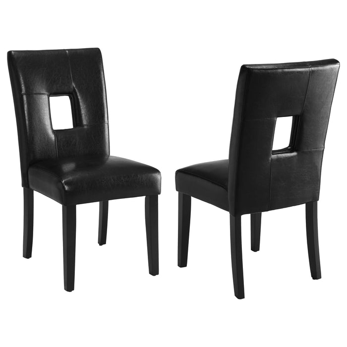 Shannon Open Back Upholstered Dining Chairs Black (Set of 2) image