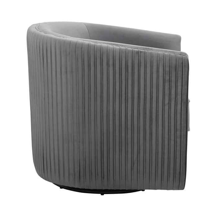 Cecily Swivel Chair in Gray - 1038GY-1