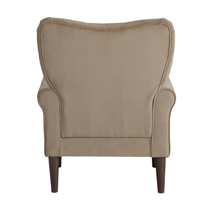 Kyrie Accent Chair in Brown - 1046BR-1