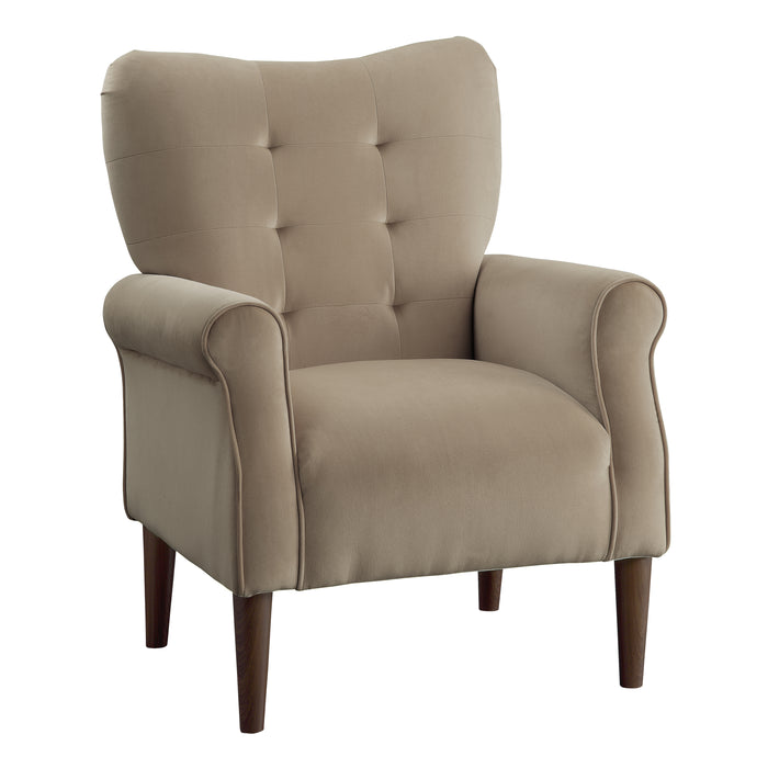 Kyrie Accent Chair in Brown - 1046BR-1