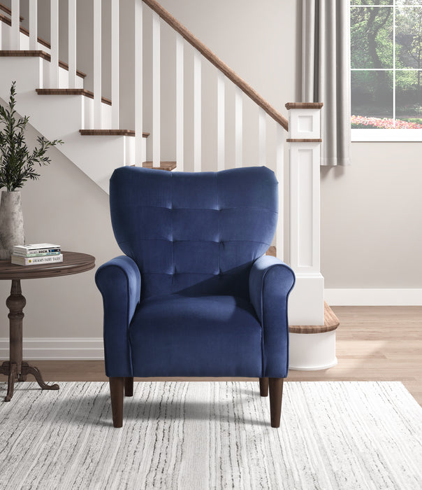 Kyrie Accent Chair in Blue - 1046BU-1