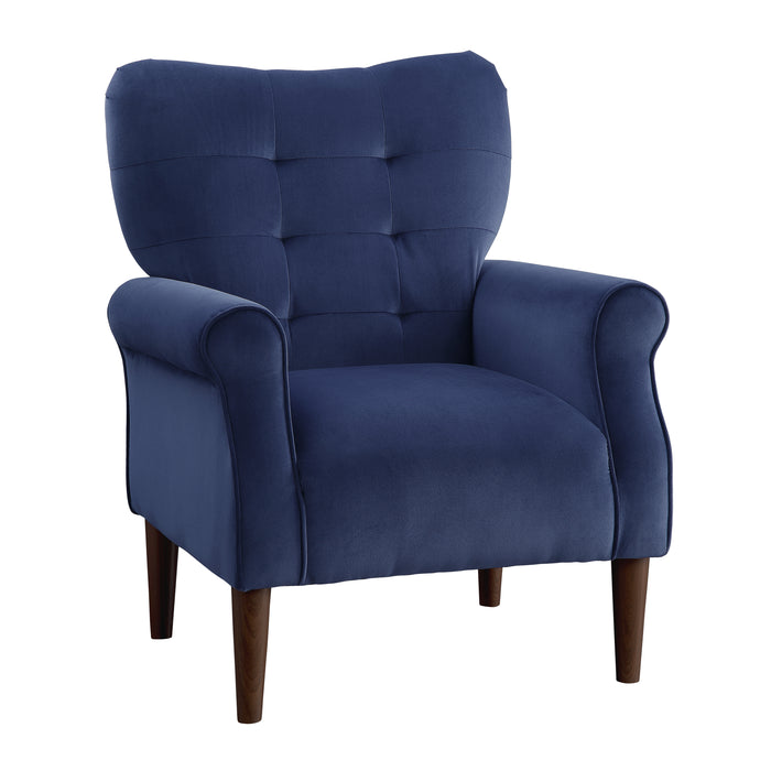 Kyrie Accent Chair in Blue - 1046BU-1