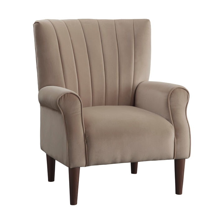 Urielle Accent Chair in Brown - 1047BR-1