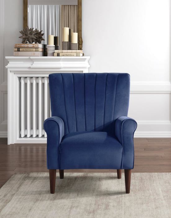 Urielle Accent Chair in Blue - 1047BU-1