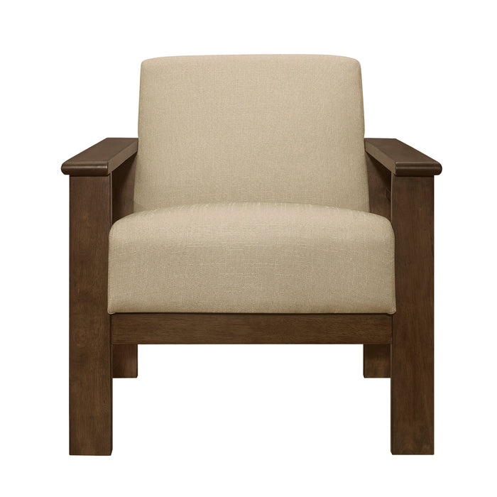 Helena Accent Chair with Storage Arms in Brown - 1048BR-1