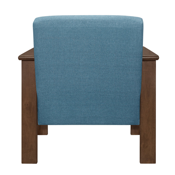 Helena Accent Chair with Storage Arms in Blue - 1048BU-1