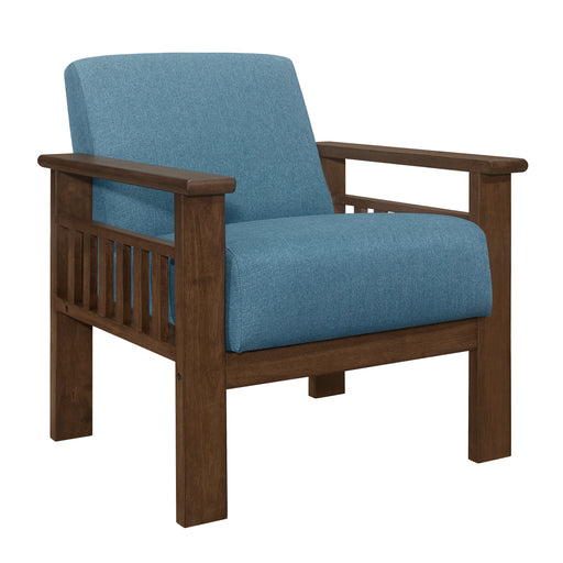 Helena Accent Chair with Storage Arms in Blue - 1048BU-1 image