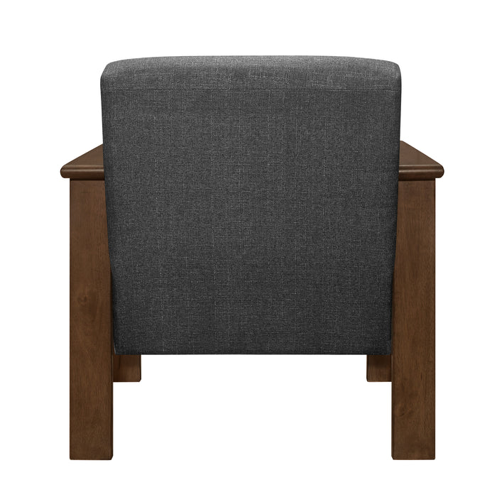 Helena Accent Chair with Storage Arms in Gray - 1048DG-1