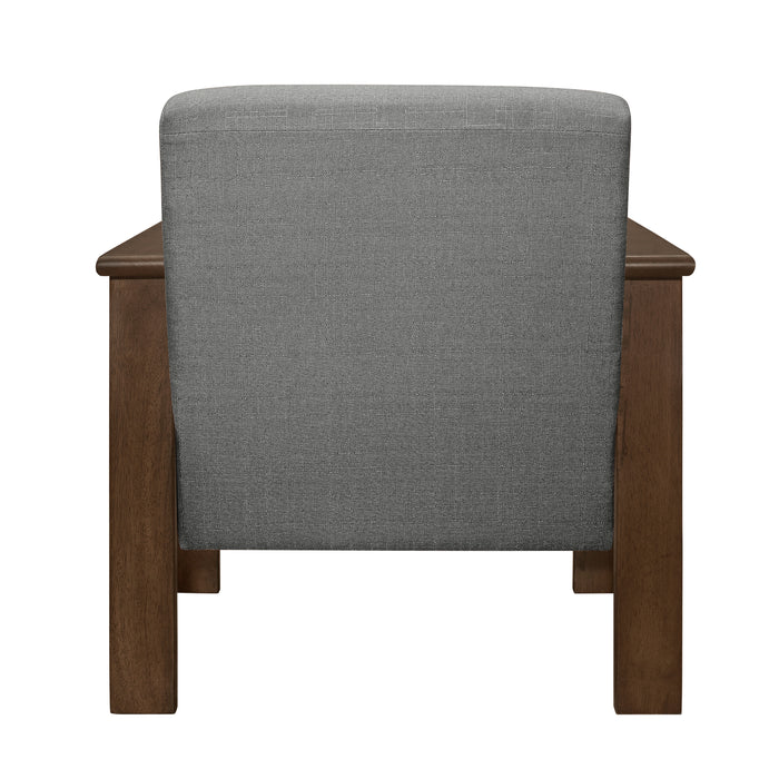 Helena Accent Chair with Storage Arms in Gray - 1048GY-1