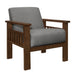 Helena Accent Chair with Storage Arms in Gray - 1048GY-1 image