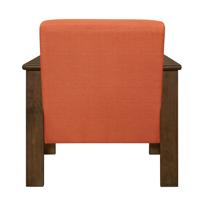 Helena Accent Chair with Storage Arms in Orange - 1048RN-1