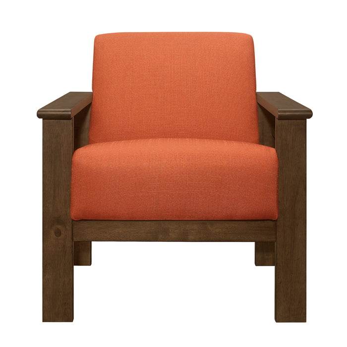 Helena Accent Chair with Storage Arms in Orange - 1048RN-1