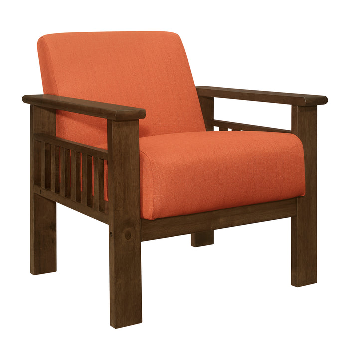 Helena Accent Chair with Storage Arms in Orange - 1048RN-1 image