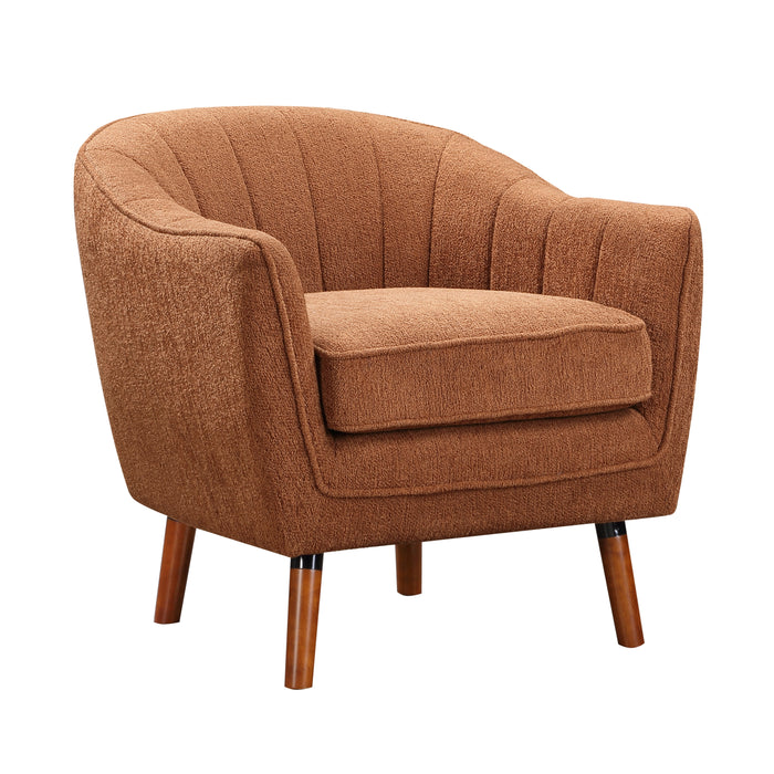 Cutler Accent Chair in Orange/Rust - 1081RU-1