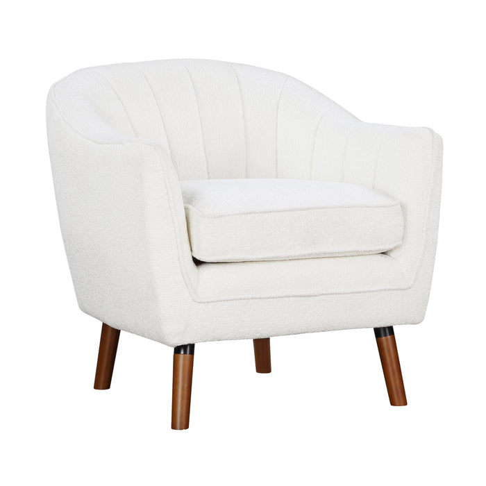 Cutler Accent Chair in White - 1081WH-1