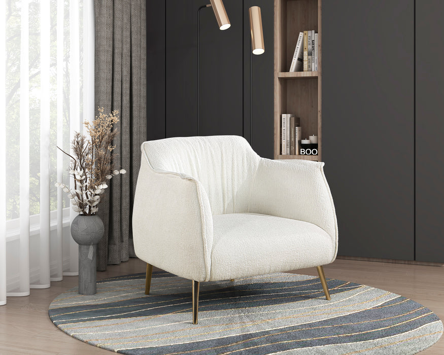 Rachael Accent Chair in Gold/White - 1085F1S