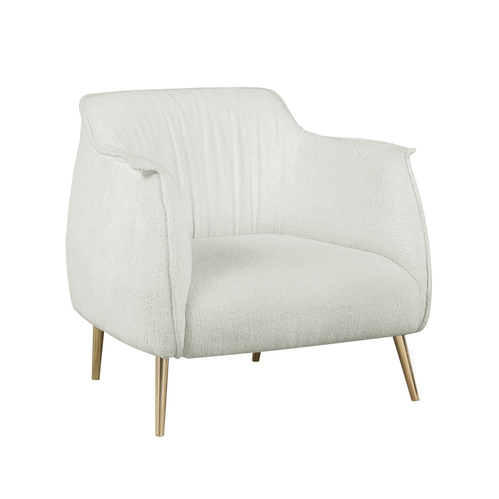 Rachael Accent Chair in Gold/White - 1085F1S