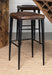 Alvaro Leather Upholstered Backless Bar Stool Antique Brown and Black (Set of 2) image