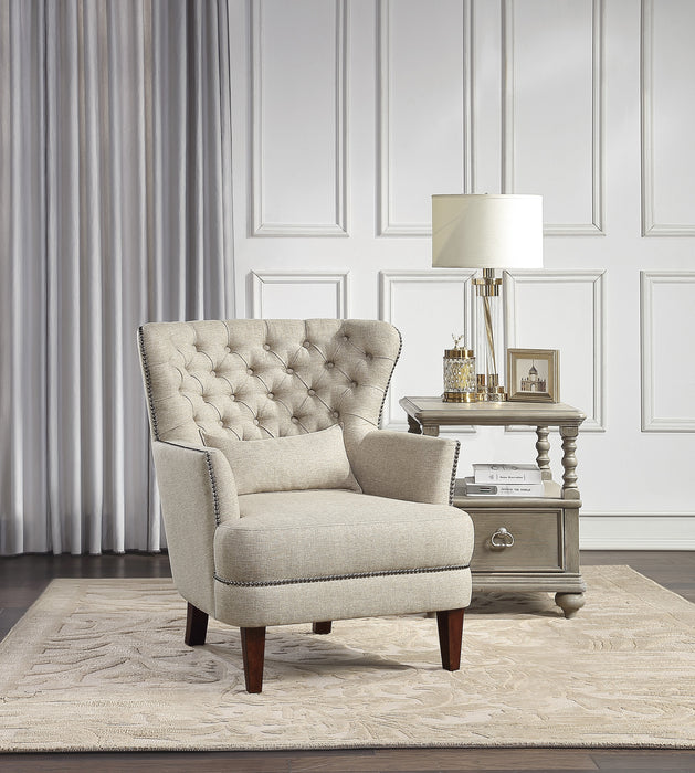 Marriana Accent Chair in Beige - 1112-1