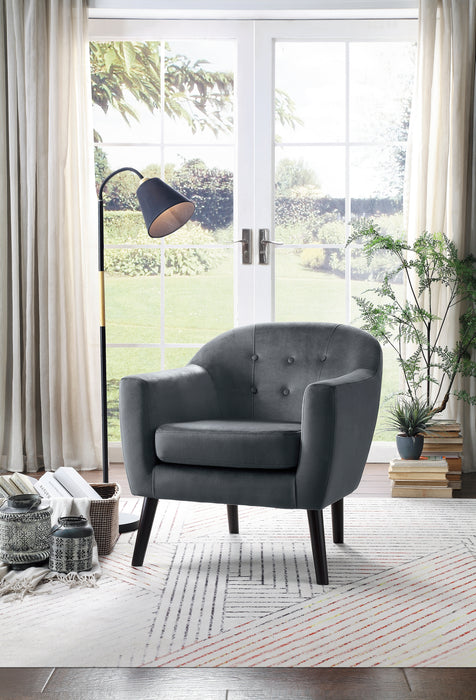 Quill Accent Chair in Gray - 1127GY-1