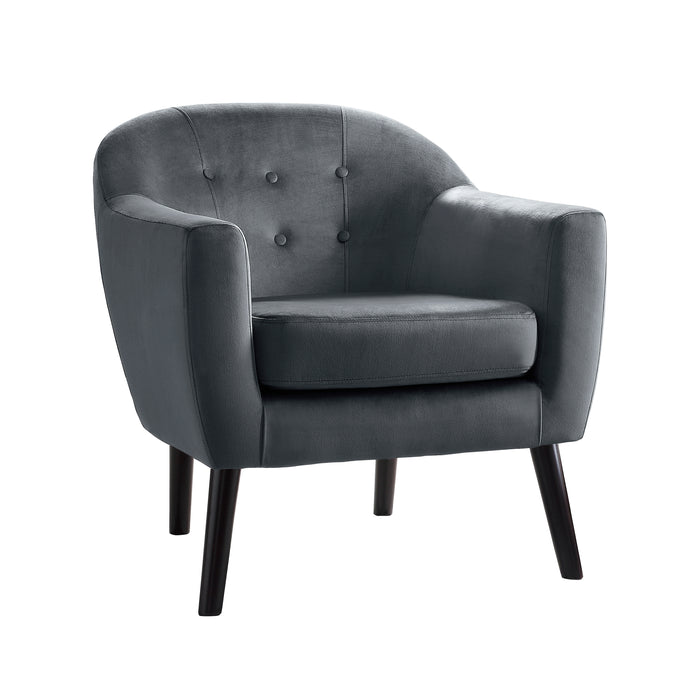 Quill Accent Chair in Gray - 1127GY-1