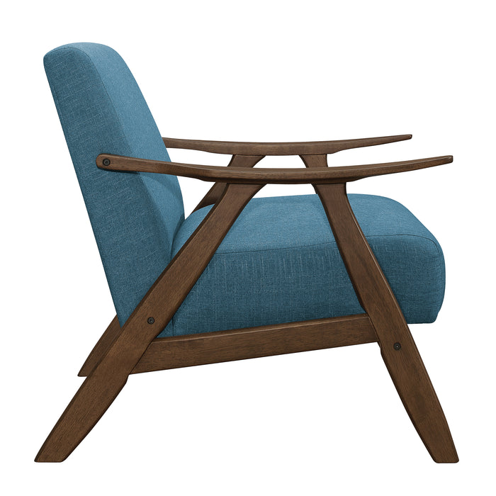 Damala Accent Chair in Blue - 1138BU-1