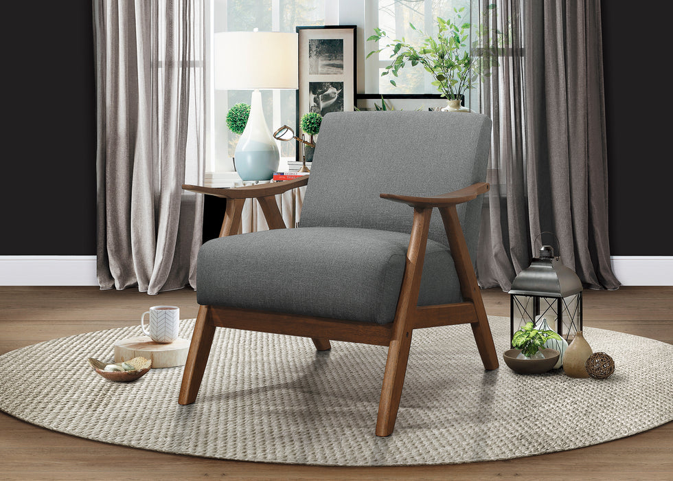 Damala ACCENT CHAIR in Gray - 1138GY-1