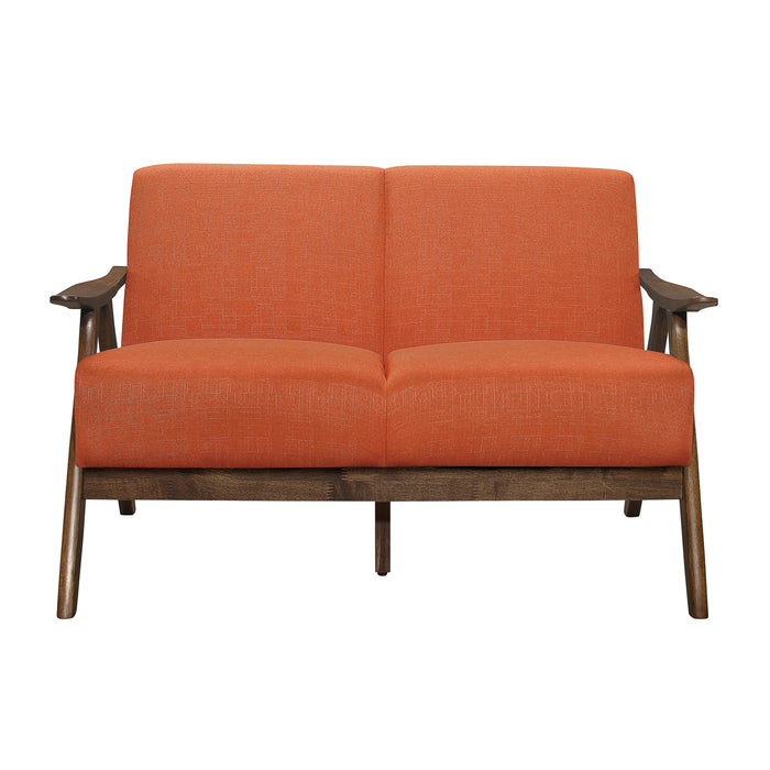 Damala 2pc Set: Sofa, Love in Orange - 1138RN*2