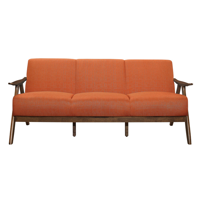 Damala 2pc Set: Sofa, Love in Orange - 1138RN*2