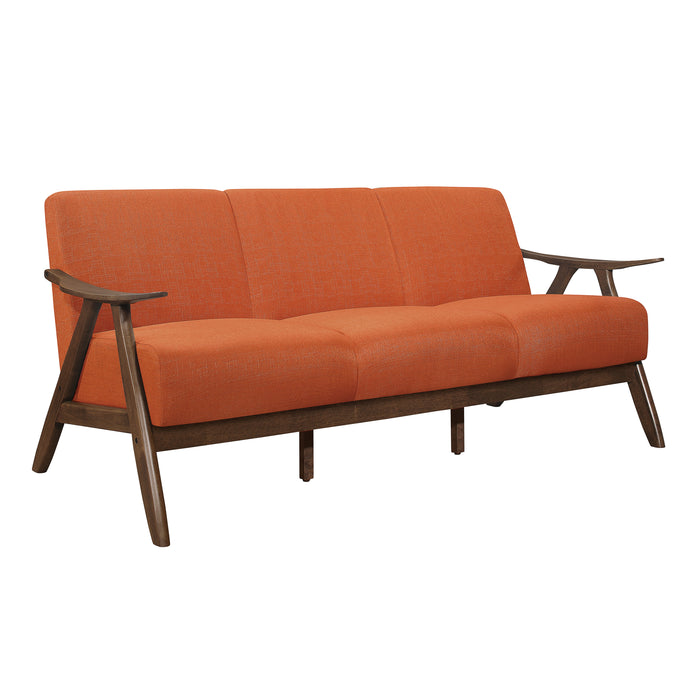 Damala 2pc Set: Sofa, Love in Orange - 1138RN*2