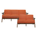 Damala 2pc Set: Sofa, Love in Orange - 1138RN*2 image