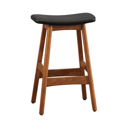 Ride Counter Height Stool, Matt Black in Black/Walnut - 1188BK-24 image