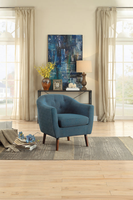 Lucille Accent Chair in Blue - 1192BL