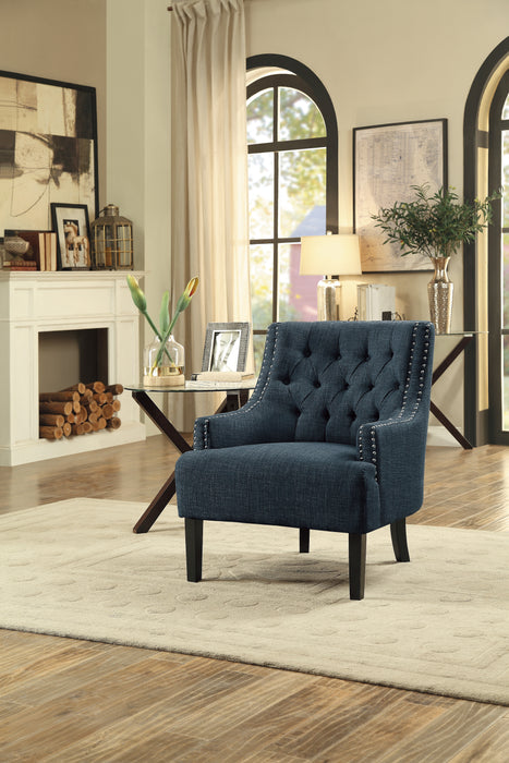 Charisma Accent Chair in Blue - 1194IN