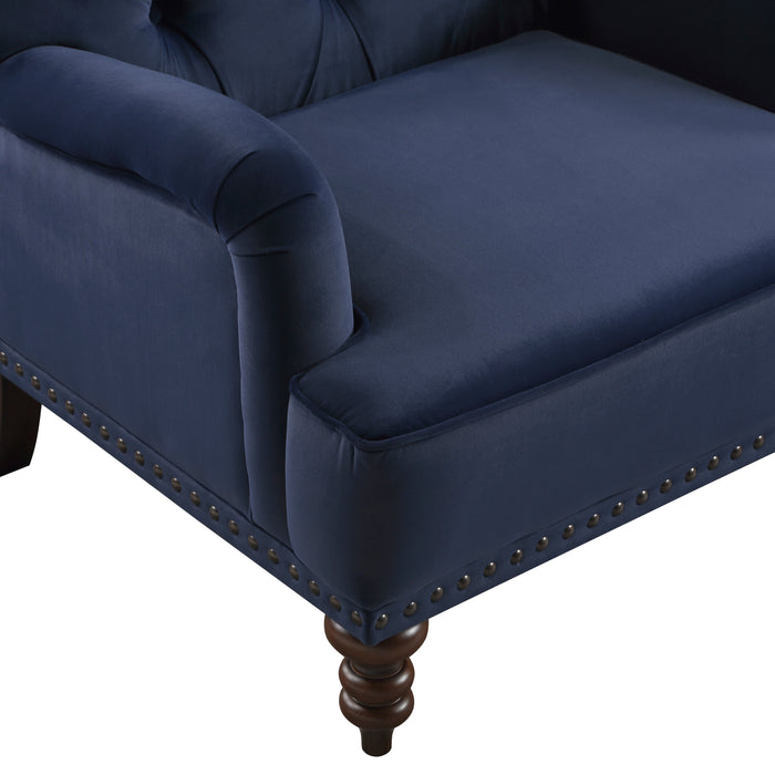 Holland Park Accent Chair in Blue - 1201F3S