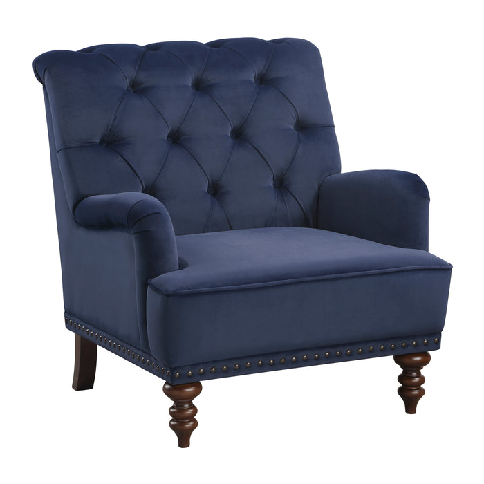 Holland Park Accent Chair in Blue - 1201F3S