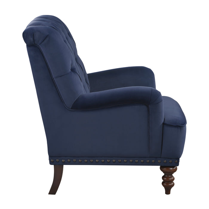 Holland Park Accent Chair in Blue - 1201F3S