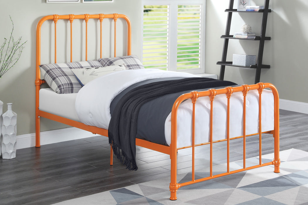 Bethany Twin Platform Bed in Orange - 1571RNT-1