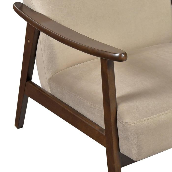 Landers Accent Chair in Brown/Walnut - 1230BR-1