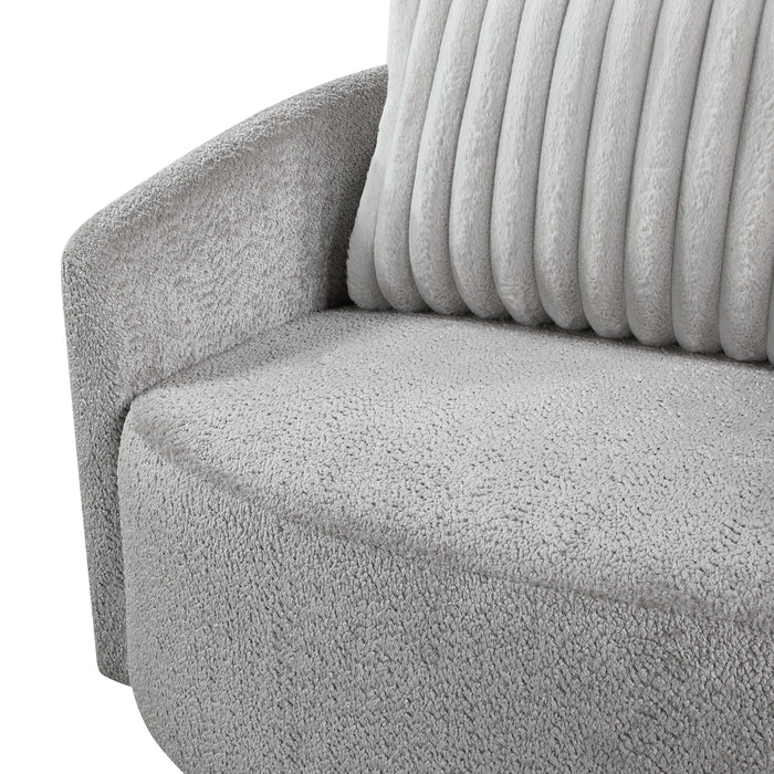 Francine Swivel Chair in Gray - 1239-1