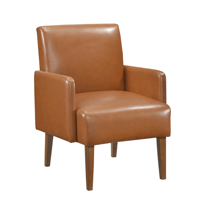 Piers Accent Chair in Brown/Walnut - 1246BRW-1