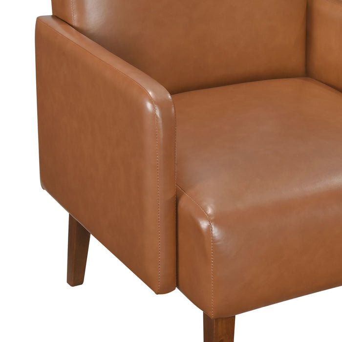 Piers Accent Chair in Brown/Walnut - 1246BRW-1