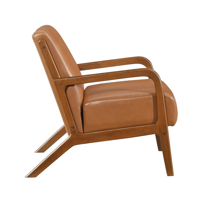 Gabe Accent Chair in Brown/Walnut - 1247BRW-1