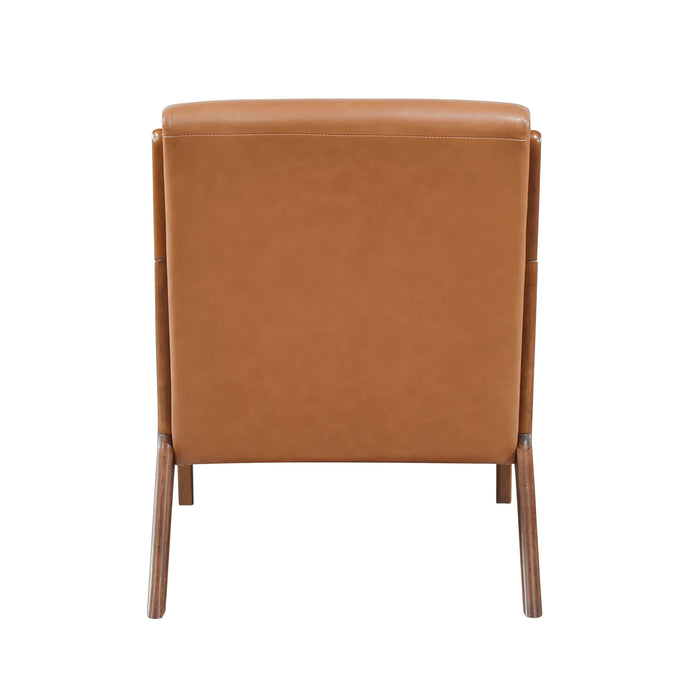 Gabe Accent Chair in Brown/Walnut - 1247BRW-1