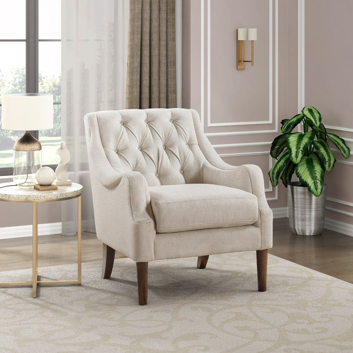 Stella Accent Chair in Beige - 1248BE-1