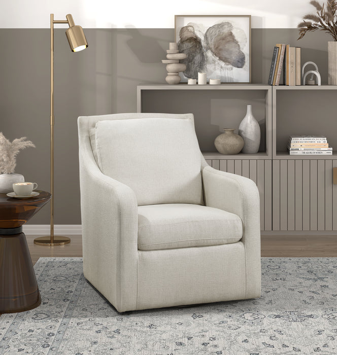 Claymont Swivel Chair in Beige - 1299BEG-1