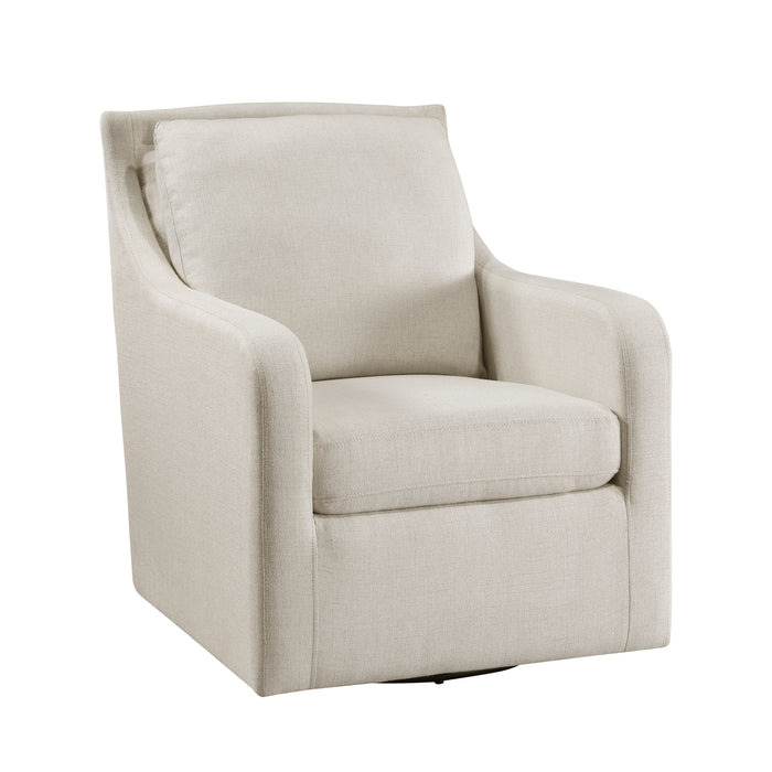 Claymont Swivel Chair in Beige - 1299BEG-1